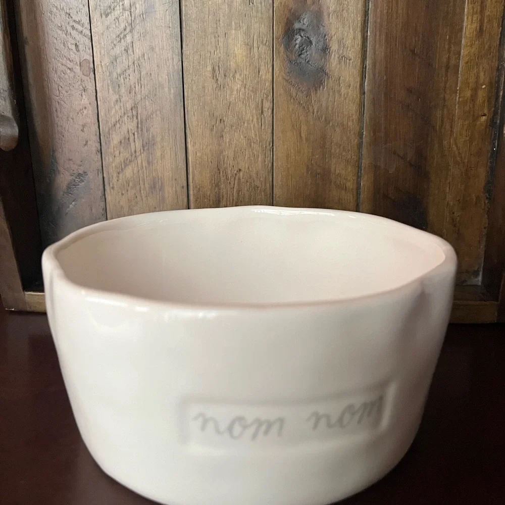 Rae Dunn Artisan Collection Dog Ceramic Nom Nom Bowl